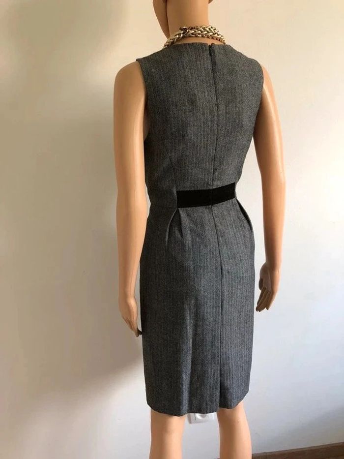 Robe d'hiver grise et noire neuve sans manches Fever London taille 38 - photo numéro 8