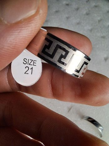 Bague acier inoxydable motifs