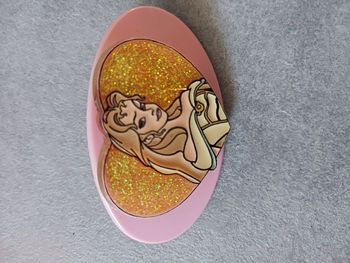 barrette rose et jaune Sissi