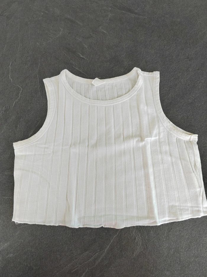 Crop top blanc sans manche Shein Taille : 11 / 12 ans Excellent état