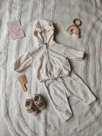 Ensemble jogging velours fille 6 mois