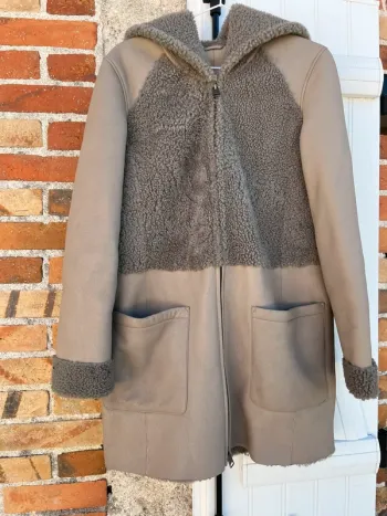 Manteau bi matière