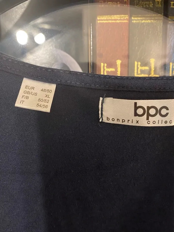 superbe tunique bleu marine asymétrique BPC taille 50 / 52 - photo numéro 2