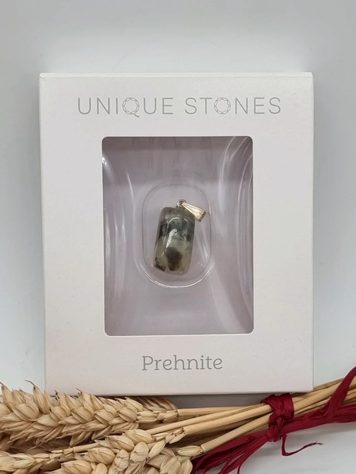 Pendentif perle Prehnite Unique Stone - photo numéro 2