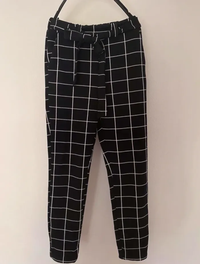 Pantalon fluide à carreaux