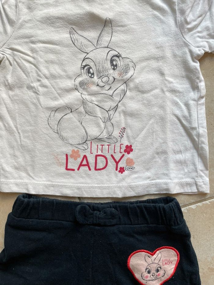 Ensemble t-shirt manches courtes et short 12 mois - photo numéro 3