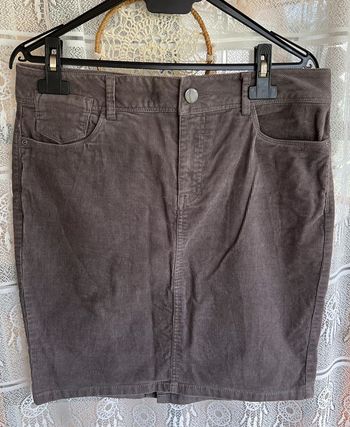 jupe en velours grise
