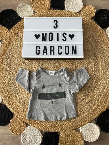 Maillot manches longues 3 mois