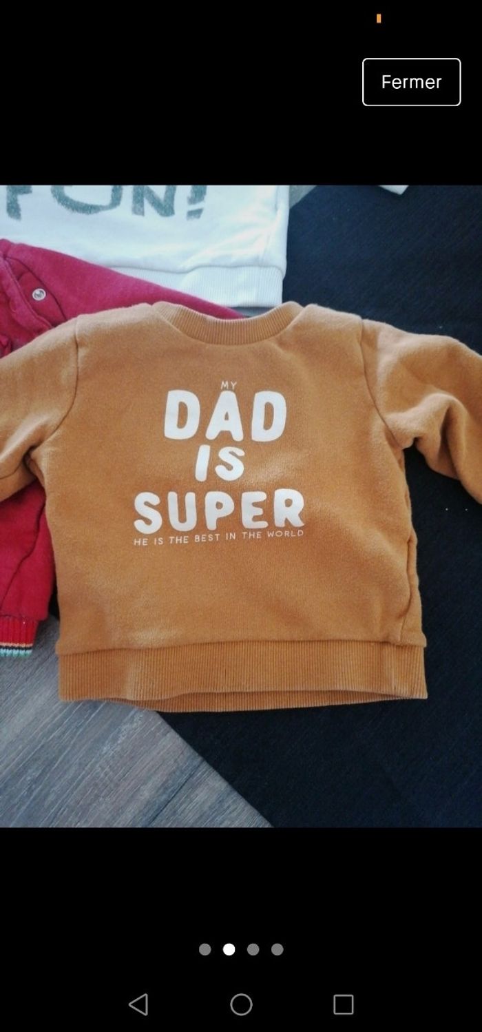 Lot de 3 sweat garçons 9 mois - photo numéro 3