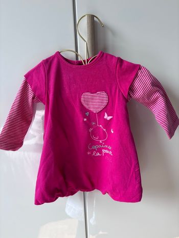 Jolie robe Copains pour la vie rose 6 mois Grain de Blé