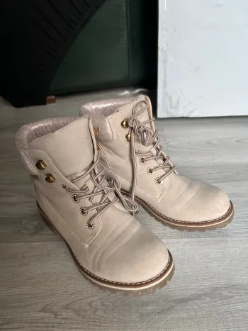 Bottines roses / beiges