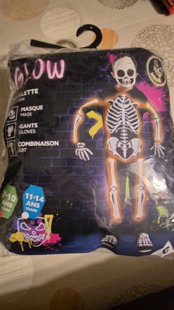 Déguisement squelette néon 7-10 ans