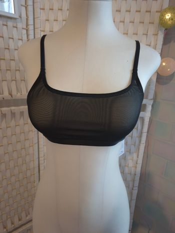 Jolie brassière noire transparente Etam femme TM / 38 