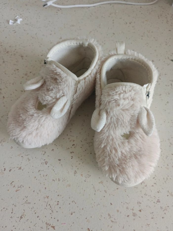 Joli chausson hiver motif coeur - photo numéro 2