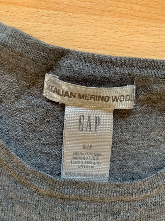 Gilet en laine gris Gap taille S - photo numéro 2