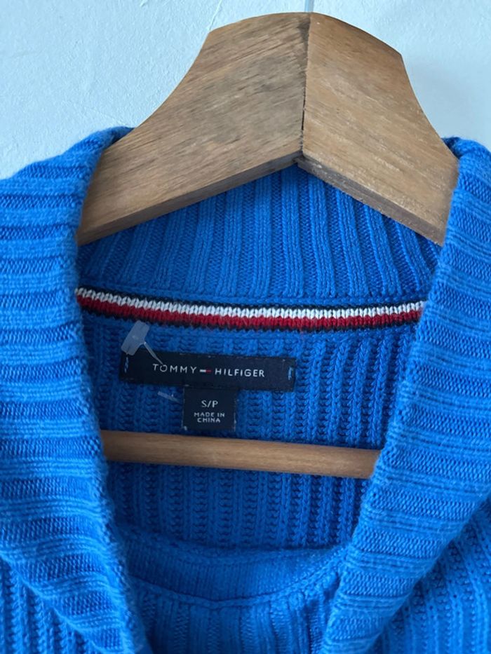 Pull col rond femme Tommy Hilfiger bleu – Taille S – Très bon état - photo numéro 2