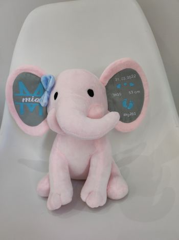 Peluche éléphant personalisable