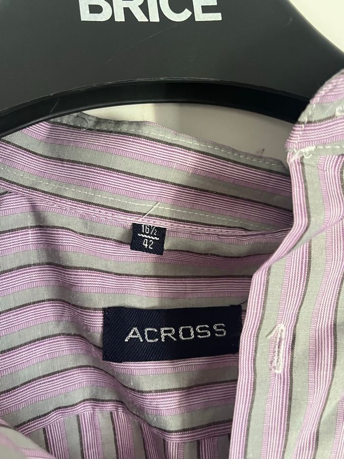 Chemise homme à rayure taille 42 bicolore - photo numéro 4