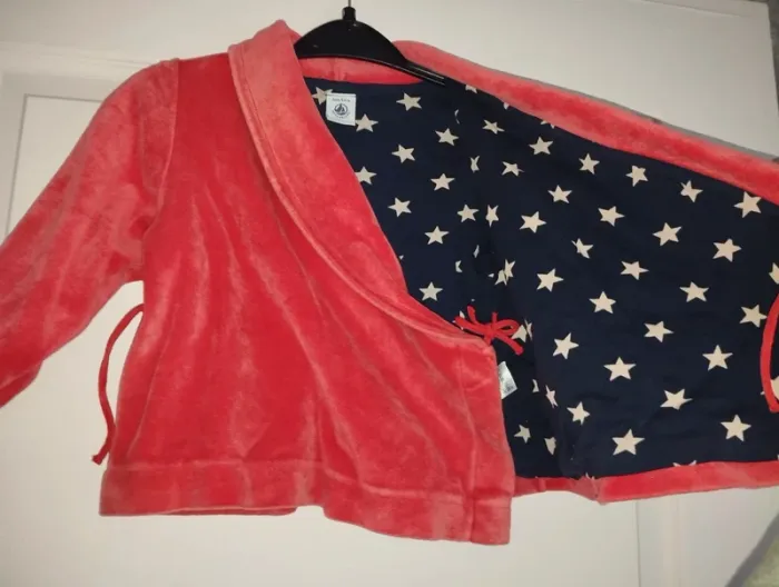 * Manteau chaud rouge T3A Petit Bateau - photo numéro 4