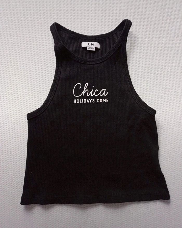 Top débardeur noir "Chica" 12 ans