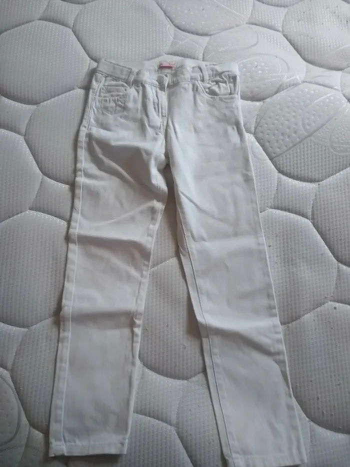 Pantalon Blanc Jean Fille 10 ans