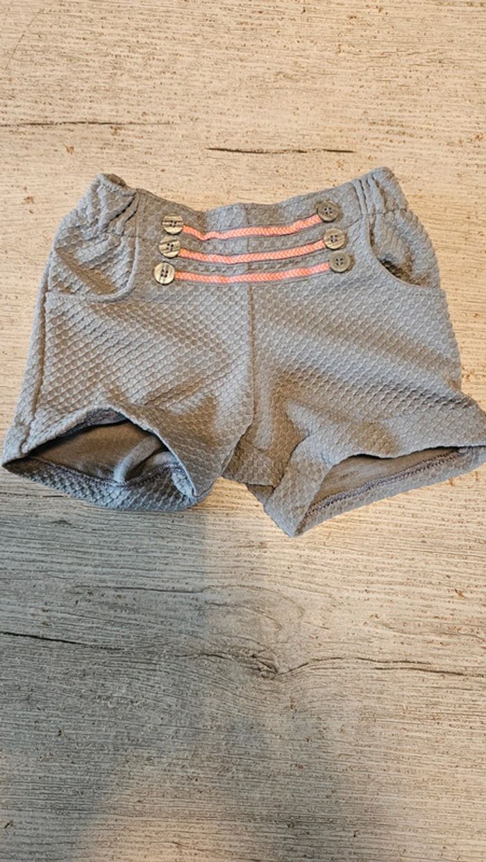 Adorable short élastique, fille, gris, Orchestra, 2 ans, nickel - photo numéro 2