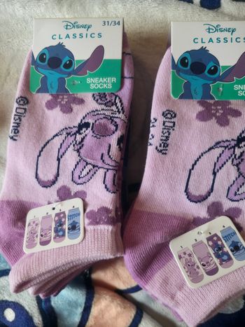 Lot de 4 paires de socquettes Stitch et Angel 31-34