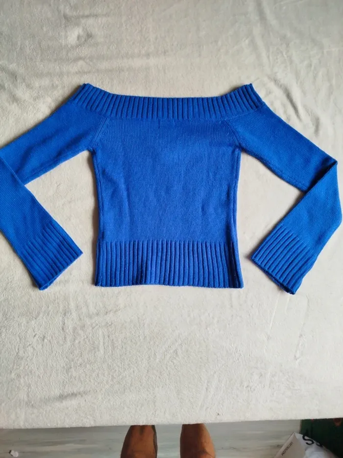 Pull femme col bateau Pull&Bear taille S - photo numéro 5