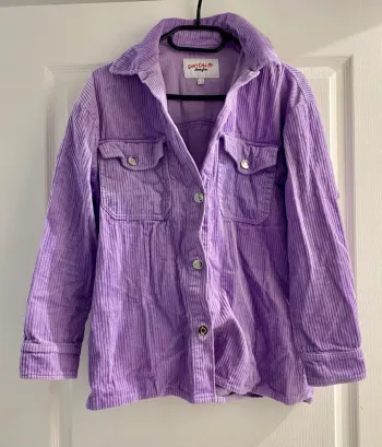 Chemise / Surchemise en velours côtelé lilas – Don’t Call Me Jennyfer – Taille XS