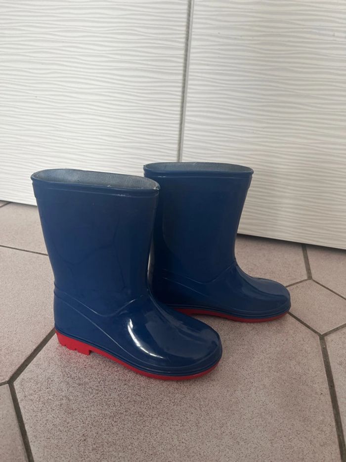 Paire de bottes bleues et rouge pointure 28 - photo numéro 4