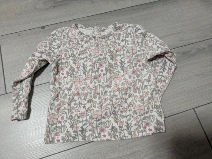T-shirt manches longues fleuri 12 mois