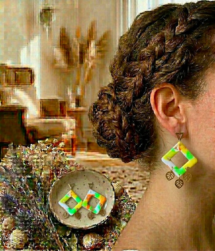 boucles d'oreilles fait main
