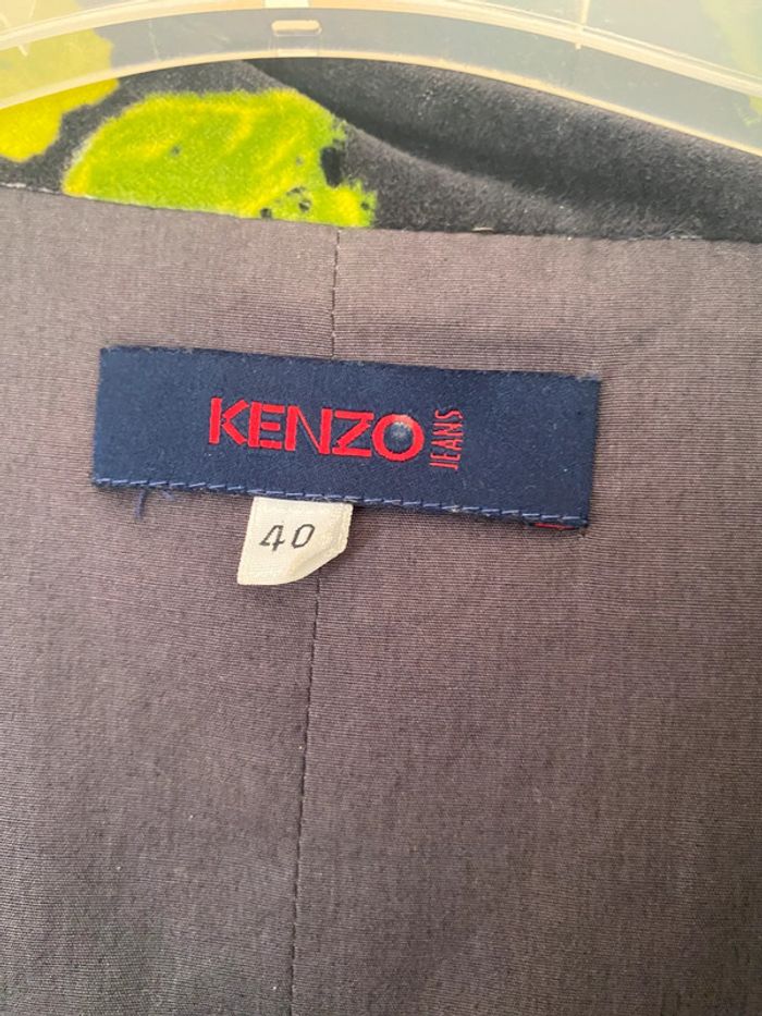 Manteau en velour Kenzo noir et fleurs 40 - photo numéro 6