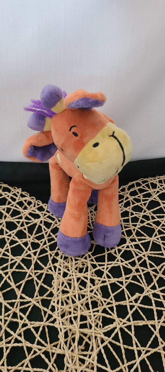 Doudou Vache Orange et Mauve Nicotoy - photo numéro 3