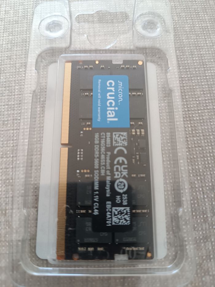 Barrette RAM 16Go DDR5 5600 Crucial pour PC portable - photo numéro 2