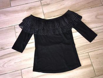 Haut manche 3/4 noir S