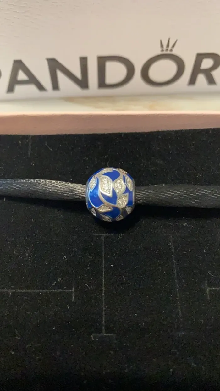charme strass bleu nina pandora argent - photo numéro 2