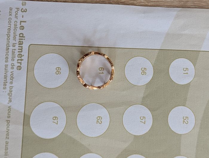 Bague fine feuilles entrelacées Taille 61 Titane neuve - photo numéro 5