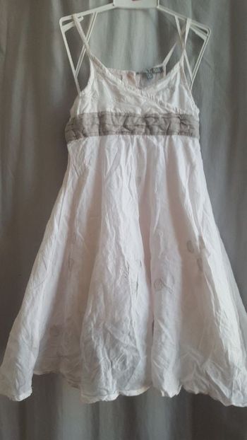 jolie robe rose poudrée et grise 5 ans