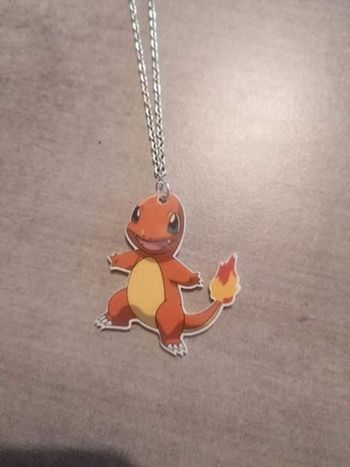 Collier argenté Salamèche