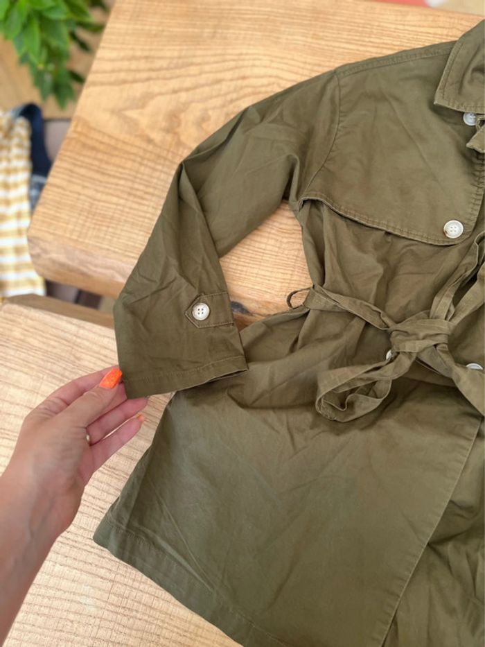 Veste trench kaki taille 10 ans Shein fille caban - photo numéro 4