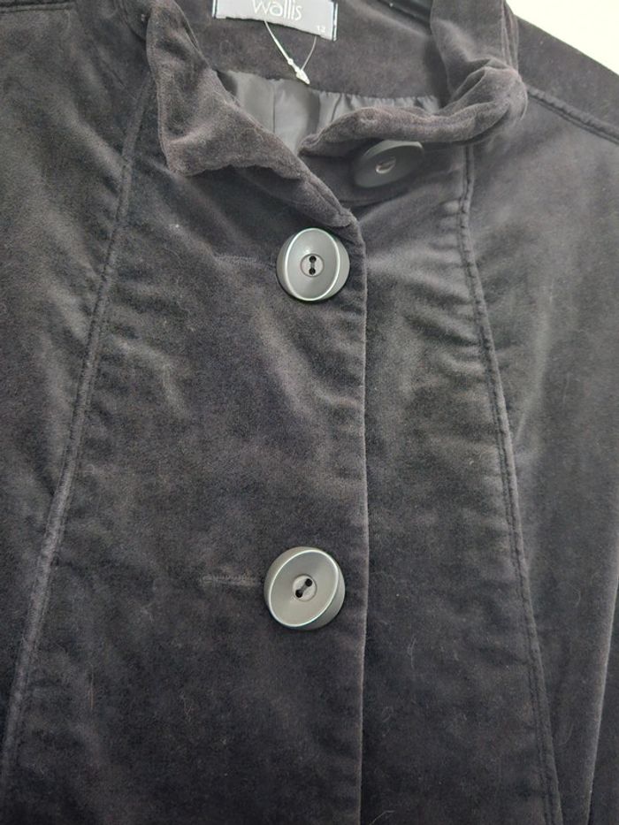 Veste longue en velours noir Wallis - photo numéro 3