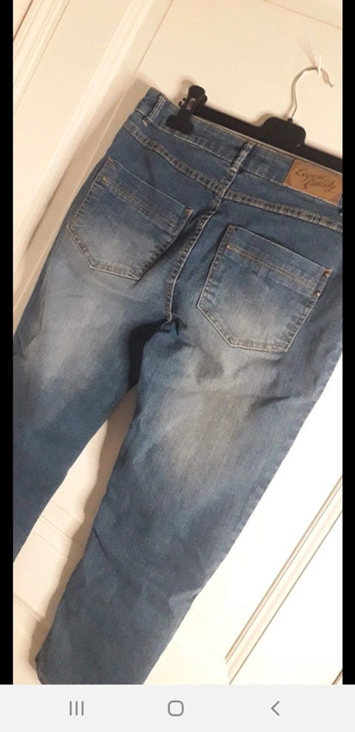 Pantacourt en jeans, slim. In extenso. T38. - photo numéro 2