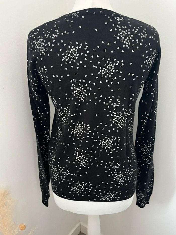 Pull fin noir avec cœurs Karl Marc John S comme neuf - photo numéro 4