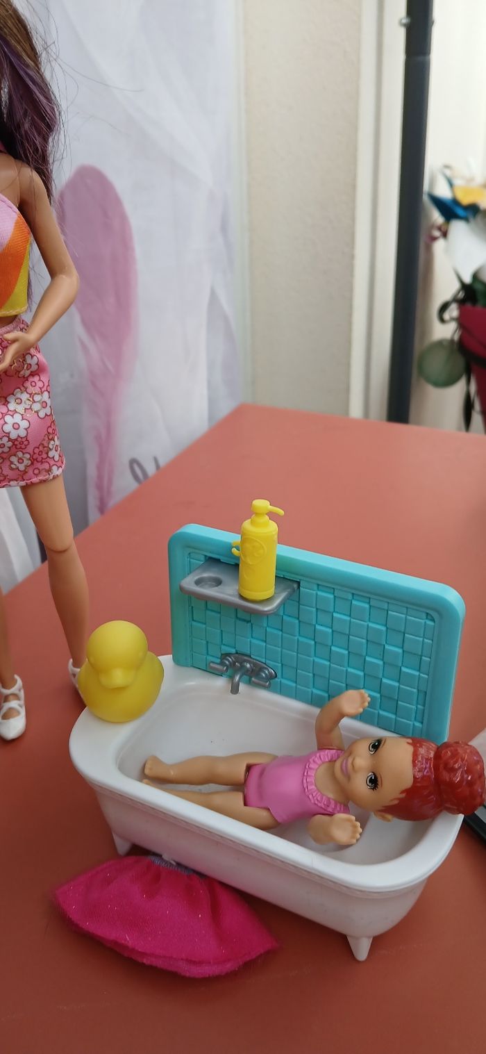 Barbie skipper avec baignoire - photo numéro 3