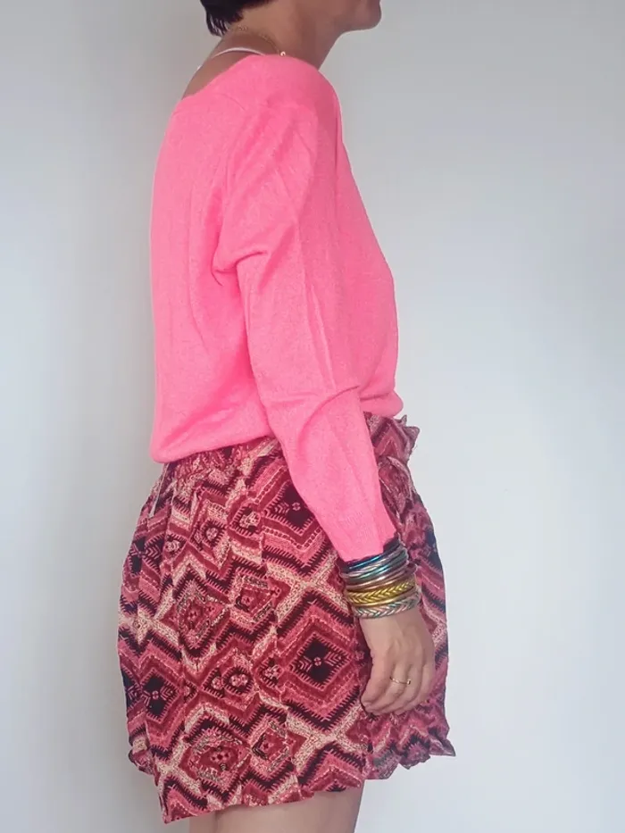 Pull rose fluo Grain de Malice L - photo numéro 3