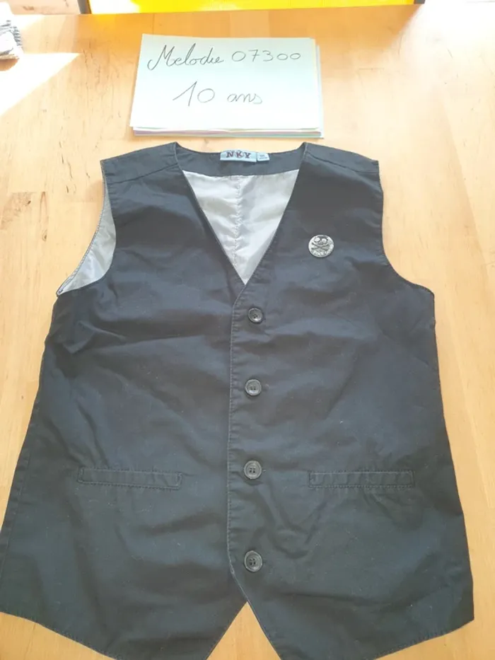 Gilet costume 10 ans