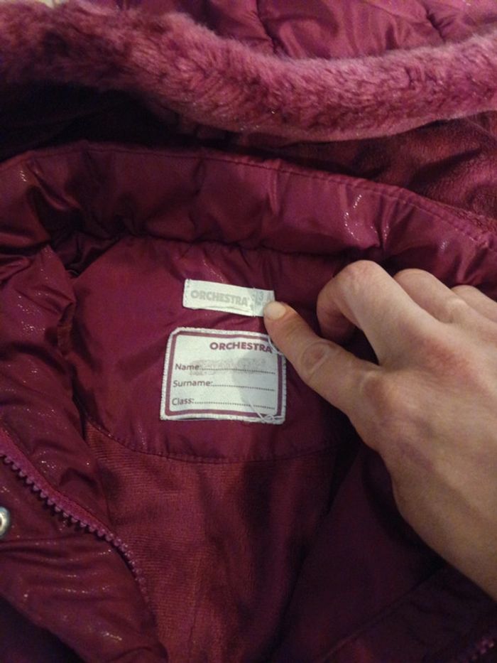 Manteau bordeaux 3 ans - photo numéro 2