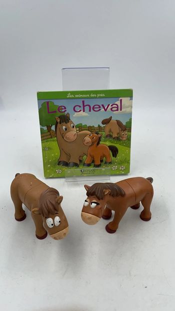 Livre les animaux de la ferme Altaya le cheval + figurines