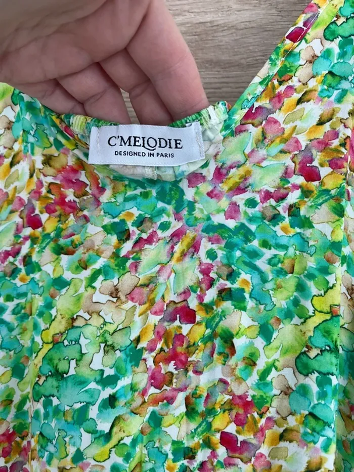 Robe longue vert fleurie - photo numéro 6